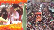 Malda Lok Sabha Election 2024: Amit Shah Holds Mega Roadshow in West Bengal; Draws Sea of Supporters (Watch Video)