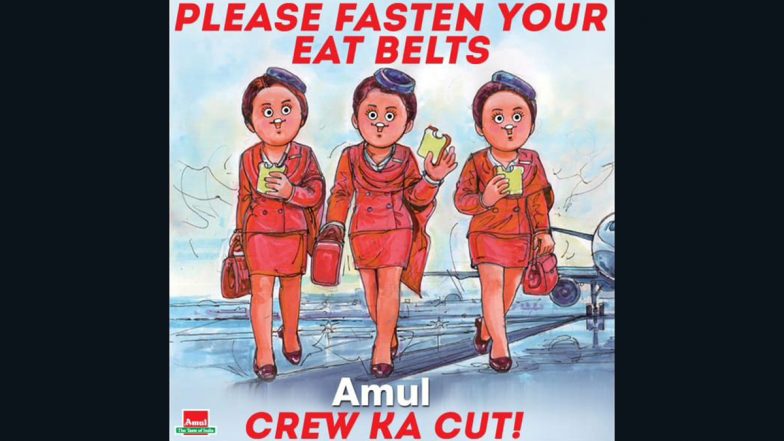 Amul Gives Shoutout to Kareena Kapoor Khan, Tabu and Kriti Sanon Starrer Crew; Shares Adorable ‘Crew Ka Cut!’ Doodle (See Pic)