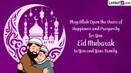 Eid al-Fitr Mubarak 2024 Greetings and Wishes: Images, Wallpapers, Quotes & WhatsApp Status Video for Loved Ones