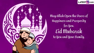 Eid al-Fitr Mubarak 2024 Greetings and Wishes: Images, Wallpapers, Quotes & WhatsApp Status Video for Loved Ones