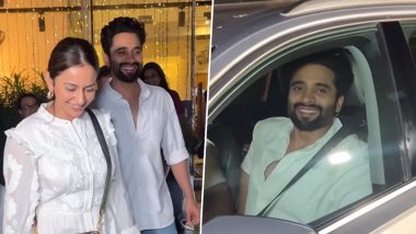 Rakul Preet Singh and Jackky Bhagnani Twin in White as They Step Out for a Dinner Date in Mumbai City (Watch Video)