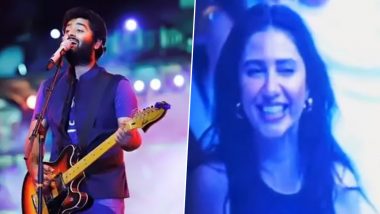 Arijit Singh Says 'Sorry' to Pak Actress Mahira Khan After He Fails to Recognise Her at Dubai Concert (Watch Viral Video)