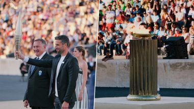Greece Hands Over Olympic Flame to Paris 2024 Games Organisers During Ceremony in Athens