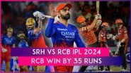 SRH vs RCB IPL 2024 Stat Highlights: Royal Challengers Bengaluru End Losing Streak, Register Second Victory Of Season