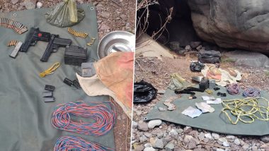 Jammu and Kashmir: Terrorist Hideout Busted in Reasi; Tiffin IED, Two Pistols and Ammunition Recovered (See Pics)