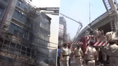 Patna Hotel Fire Videos: Six Killed, Several Injured As Massive Blaze Erupts in Hotel Near Patna Junction Railway Station in Bihar