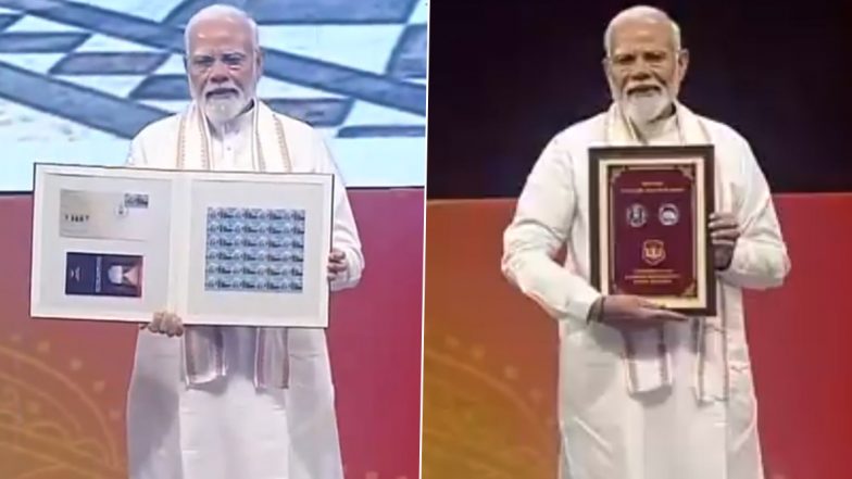 PM Narendra Modi Releases Commemorative Stamp, Coin at Bhagwan Mahaveer Nirvan Mahotsav in Delhi (Watch Video)