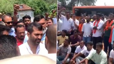 Karnataka: BJP Worker Dies After Being Hit, Run Over by Car During Poll Campaigning in Kodagu, Party Leaders Protest at Police Station (Watch Video)