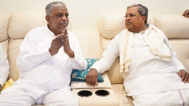 Siddaramaiah Meets Srinivas Prasad: Karnataka CM Meets BJP MP from Chamarajanagar at His Residence in Mysuru (See Pics)