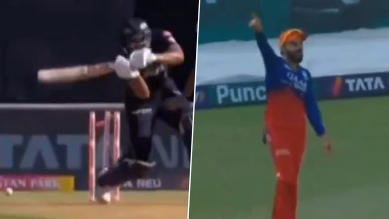 Virat Kohli Gives Aggressive Send-Off to Shahrukh Khan After Mohammed Siraj Castles Gujarat Titans' Batter During GT vs RCB IPL 2024 Match (Watch Videos)