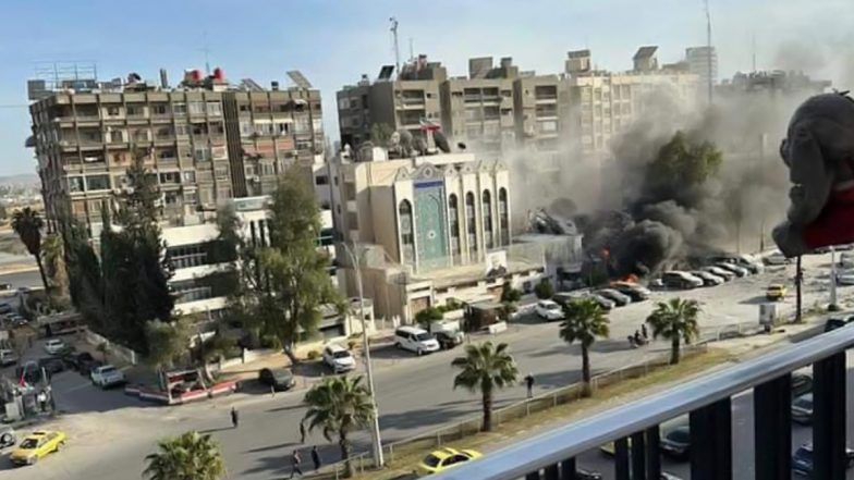 Iran vs Israel: Iranian Embassy Destroyed in Israeli Strike in Syria's Damascus, Several Diplomats Killed, Say Reports (Watch Videos)