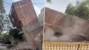 Delhi Building Collapse Video: Ramshackle Building Collapses at Kalyanpuri, No Casualty Reported