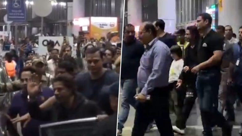 IPL 2024: Shah Rukh Khan Spotted Arriving In Kolkata With AbRam, Suhana Khan and Ananya Panday Ahead of KKR's Match Against LSG (Watch Videos)