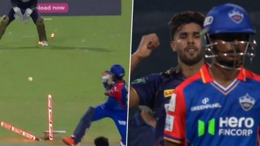 Harshit Rana Pulls Out From 'Flying-Kiss' Send-Off After Dismissing Abishek Porel During KKR vs DC IPL 2024 Match, Video Goes Viral
