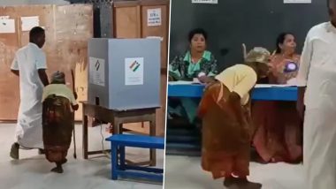 Tamil Nadu Lok Sabha Elections 2024: 102-Year-Old Woman Cast Her Vote in Dindigul (Watch Video)