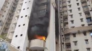 Ghaziabad Fire: Massive Blaze Erupts at Third Floor of Sunrise Greens Society in Indirapuram, No Casualties Reported (Watch Video)