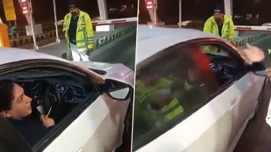 Pakistan: Woman Tries to Run Over Traffic Official After Heated Argument With Other Cop For Being Pulled Over for Speeding in Islamabad, Video Surfaces
