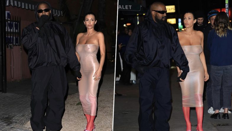 Bianca Censori Leaves Little to the Imagination As She Opts for Naked Condom-Style Dress on Dinner Date With Kanye West (View Pics)