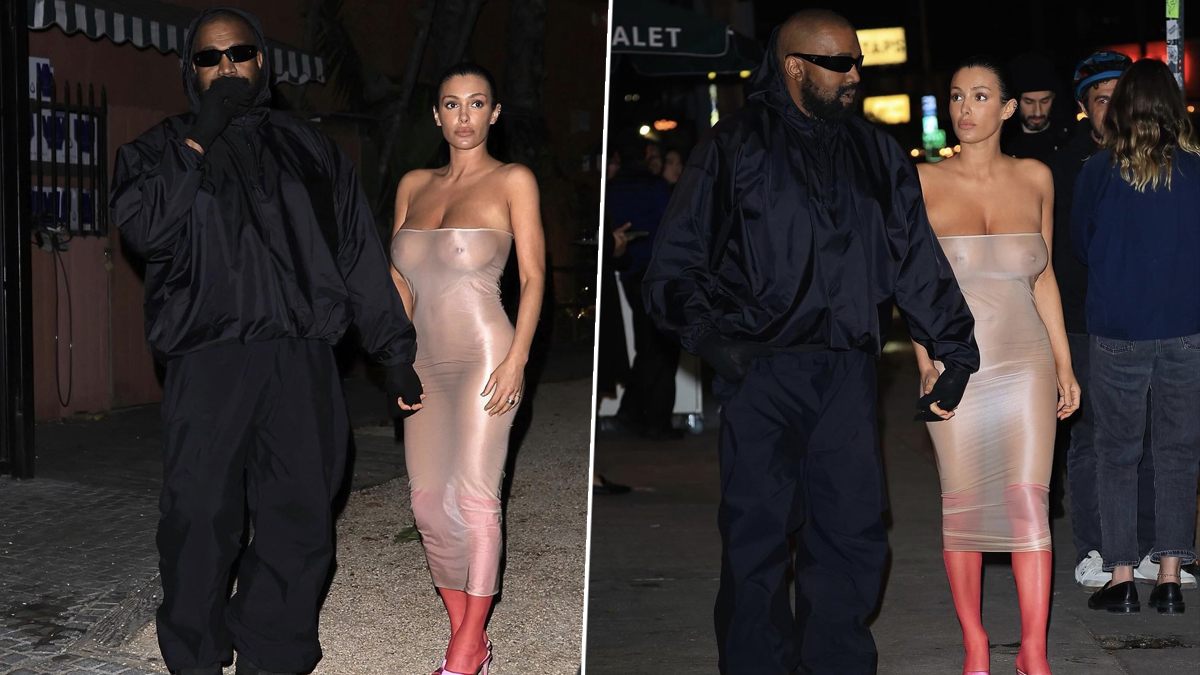 Bianca Censori Leaves Little to the Imagination As She Opts for Naked  Condom-Style Dress on Dinner Date With Kanye West (View Pics) | 👗 LatestLY