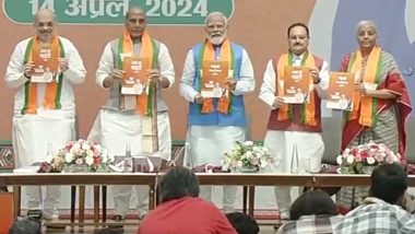 BJP Manifesto for Lok Sabha Elections 2024: Bharatiya Janata Party's Sankalp Patra Focuses on UCC Implementation, Maintaining Peace in Northeast