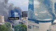Pune Fire Video: Blaze Erupts in Shopping Mall on Ahmednagar Road, Fire Tenders Present on Spot