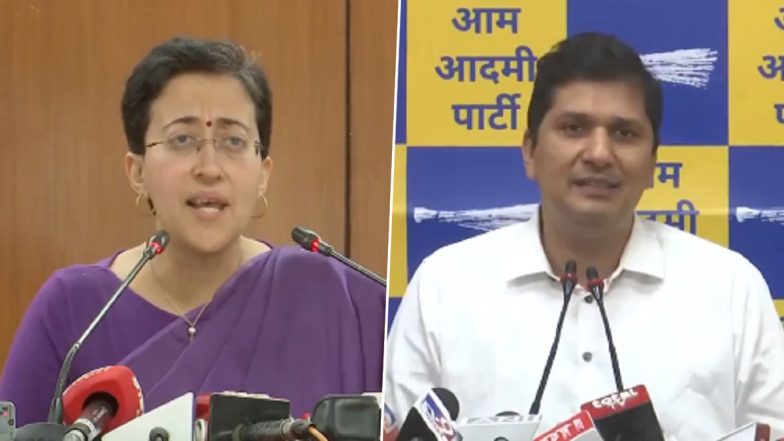 Delhi Excise Policy Case: Atishi, Saurabh Bhardwaj's Names Figure in Alleged Scam to Shut Down AAP, Says Jasmine Shah