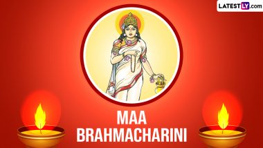 Happy Chaitra Navratri 2024 Wishes and Day 2 Goddess Brahmacharini Images: Navdurga Pics, Maa Brahmacharini Wallpapers, WhatsApp Messages and Quotes To Celebrate the Day