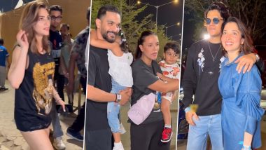 Kriti Sanon, Tamannaah Bhatia, Neha Dhupia and Others Spotted at Diljit Dosanjh's Concert (Watch Videos)