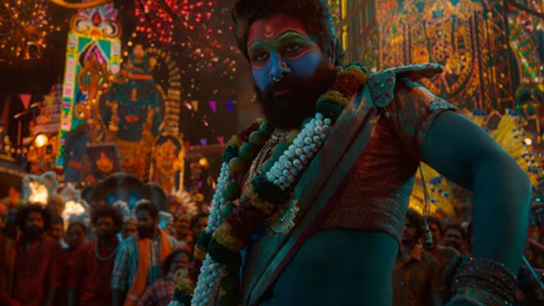 Pushpa 2 – The Rule Teaser: Saree-Clad Allu Arjun Pulls Off Jatara Look As He Beats Goons In Sukumar's Next (Watch Video)
