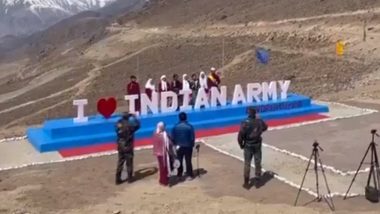 Kargil Vijay Diwas 2024: Selfie Point Created at Hombotingla Pass by Indian Army Ahead of 25th Anniversary of India's Victory Over Pakistan in Kargil War (Watch Video)