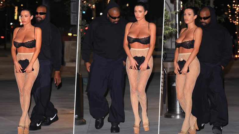 Kanye West's Wife Bianca Censori Wears Nothing But a Black Lace Bra and Tights During Date Night (View Pics)