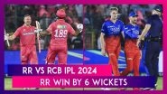 RR vs RCB IPL 2024 Stat Highlights: Jos Buttler Guides Rajasthan Royals To Victory; Virat Kohli's Ton In Vain