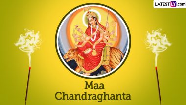 Chaitra Navratri 2024 Day 3 Goddess Chandraghanta Images: Share Maa Chandraghanta Pics, Wallpapers, WhatsApp Messages and Quotes To Celebrate Third Day of Navratri