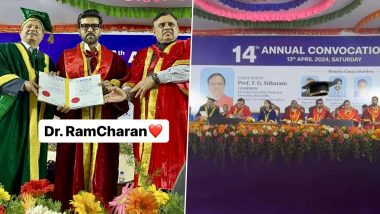 Ram Charan Receives Honorary Doctorate From Vels University in Chennai (View Pics)
