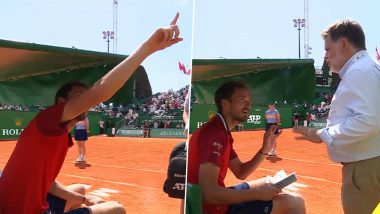 Daniil Medvedev Loses Cool, Engages in Heated Argument With Chair Umpire During Monte Carlo Masters 2024 Match Against Karen Khachanov (Watch Video)