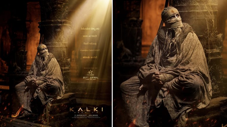 Kalki 2898 AD: Amitabh Bachchan Is Sage-Like Figure in Captivating New Poster From Prabhas’ Upcoming Sci-Fi; Major Announcement To Drop on April 21 (See Pic)