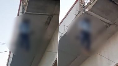 Delhi: Man's Dead Body Seen Hanging From Flyover in Disturbing Video, Suicide Suspected (Viewer Discretion Advised)