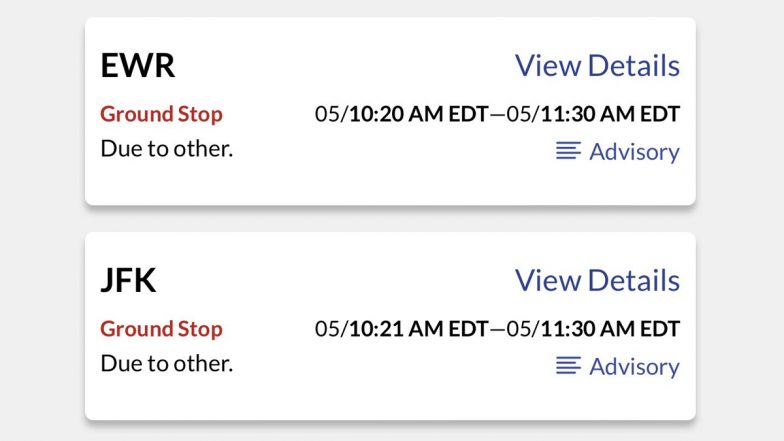 New Jersey Earthquake: Ground Stop at Newark and JFK Airports After Quake Shakes US Cities