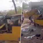 School Bus Accident in Haryana: Several Students Injured As Vehicle Overturns Narnaul (Watch Video)