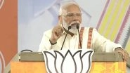 PM Modi in Veshti: Clad in Traditional Attire, Prime Minister Narendra Modi Campaigns in Vellore for 'Ek Baar Phir Modi Sarkar' (Watch Videos)