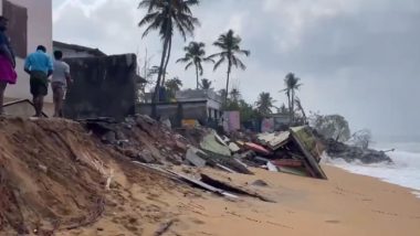 Kerala: Houses Damaged in Kollam After Water Enters Inside Due to High Waves (Watch Video)