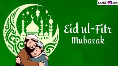 Eid Mubarak 2024 Images and Happy Eid al-Fitr HD Wallpapers for Free Download Online: Celebrate Eid Festival With Lovely Greetings, Wishes and WhatsApp Messages for Loved Ones