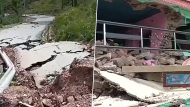 Jammu and Kashmir Landslide Video: Residents Evacuated Amid Continuous Landslides in Ramban's Pernote Village