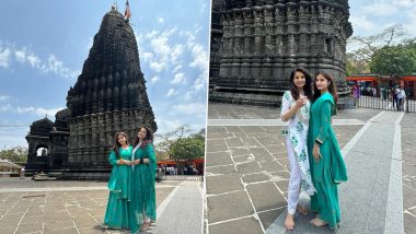Raveena Tandon and Daughter Rasha Thandani Visit Grushneshwar Jyotirlinga and Trimbakeshwar Shiva Temples (View Pics)