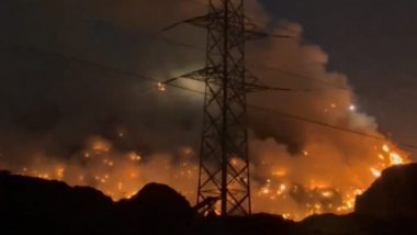 Delhi Fire: Massive Blaze Erupts at Ghazipur Landfill Site (Watch Video)