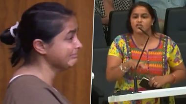 Riddhi Patel Arrested in US: Indian Origin Protester Who Threatened To Murder Bakersfield Lawmakers During City Council Meeting Charged With Making Terror Threats (Watch Videos)