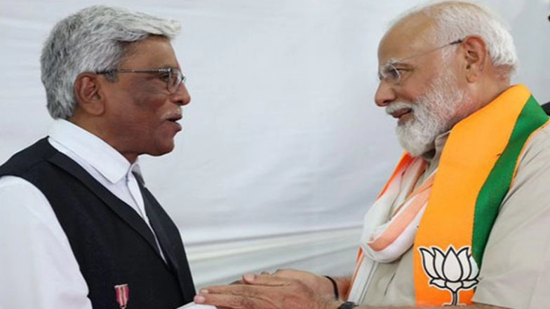 PM Narendra Modi Meets Padma Shri Awardee Parshuram Komaji Khune, Lauds His Contribution for Tribal Upliftment (See Pic)