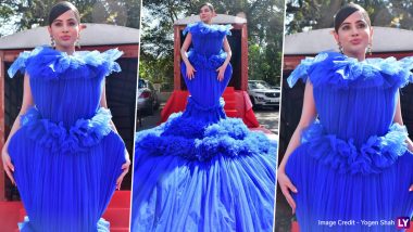 Uorfi Javed's 100 Kg Royal-Blue Gown Turns Heads in Mumbai Streets, Love Sex Aur Dhokha 2 Actress Travels By Tempo (Watch Video)