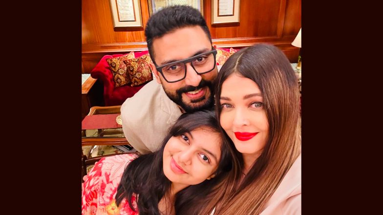 Aishwarya Rai and Abhishek Bachchan Celebrate Their 17th Wedding Anniversary With Daughter Aradhya; Drop Adorable Family Photo on Insta