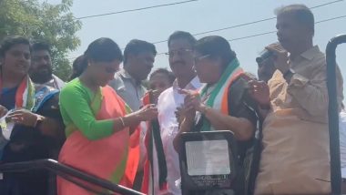 Lok Sabha Elections 2024: Former Union Minister Killi Kruparani Returns To Congress Two Days After Quitting Ruling YSRCP in Andhra Pradesh (Watch Video)